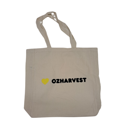 OzHarvest Heart Calico Tote Bag